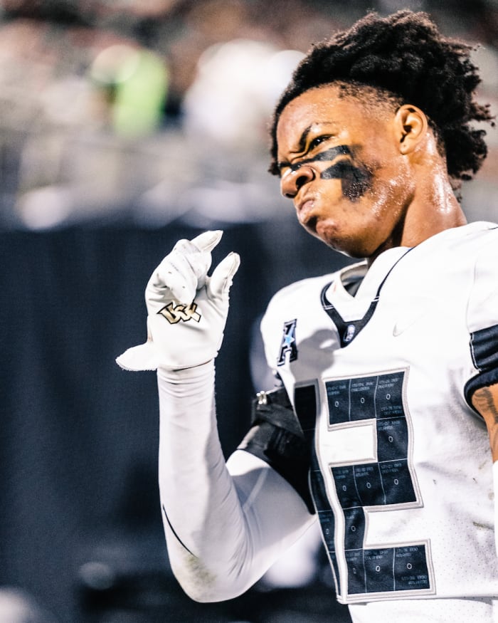 UCF Cornerback Justin Hodges played excellent football against Memphis, nearly intercepting a pass during the game.